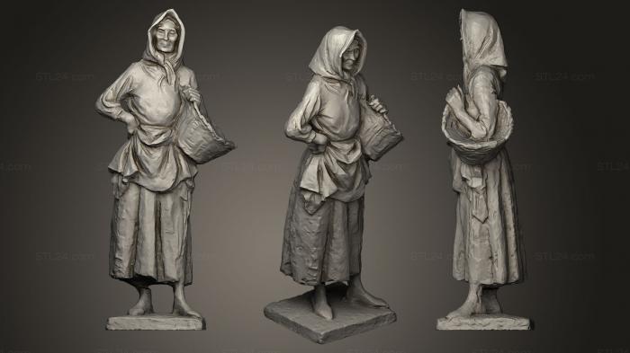 Figurines of people (Gitana cestera, STKH_0027) 3D models for cnc